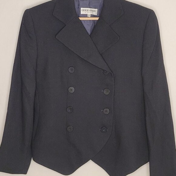 Giorgio Armani 8-Button Double-Breasted Blazer - Picture 1 of 8